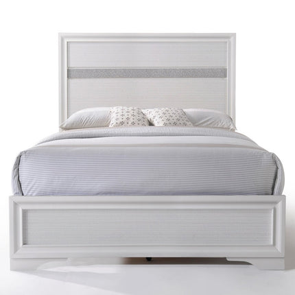 ACME 25765F Naima Full Bed (No Storage), White (1Set/2Ctn)