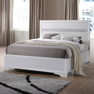 ACME 25765F Naima Full Bed (No Storage), White (1Set/2Ctn) ACME Furniture
