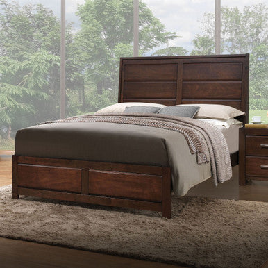 ACME 25790Q Oberreit Queen Bed, Walnut (1Set/2Ctn) ACME Furniture
