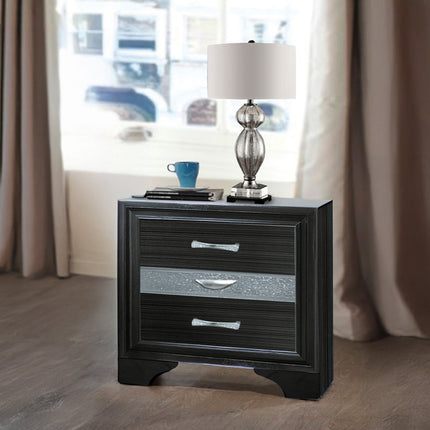 ACME 25903 Naima Nightstand, Black