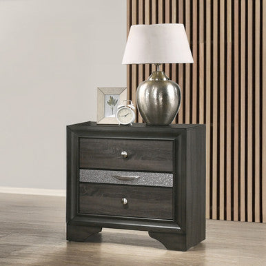 ACME 25973 Naima Nightstand, Black ACME Furniture