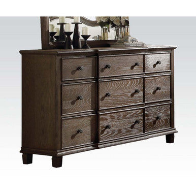 ACME 26115 Baudouin Dresser, Weathered Oak ACME Furniture