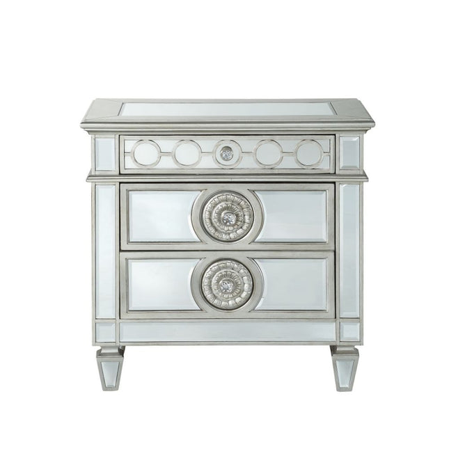 ACME 26153 Varian Nightstand, Mirrored