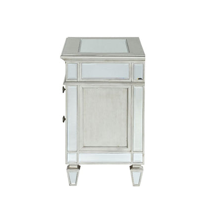 ACME 26153 Varian Nightstand, Mirrored