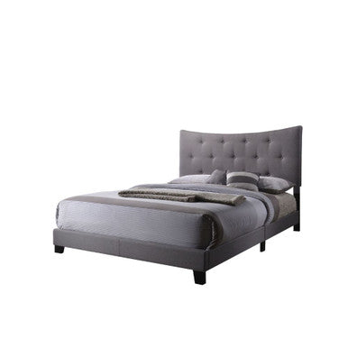 ACME 26360Q Venacha Queen Bed, Gray Fabric ACME Furniture