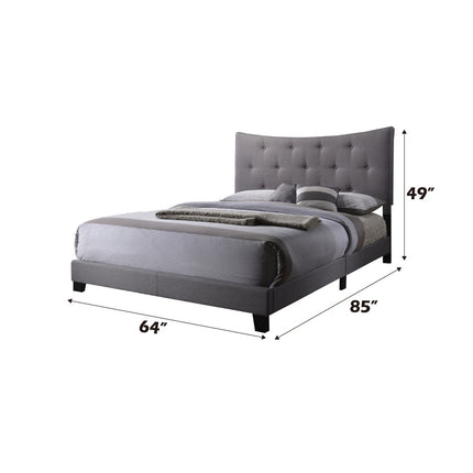 ACME 26360Q Venacha Queen Bed, Gray Fabric