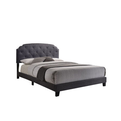 ACME 26370Q Tradilla Queen Bed, Gray Fabric ACME Furniture