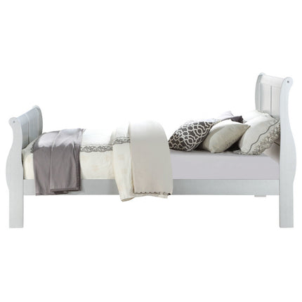 ACME 26697EK Louis Philippe III Eastern King Bed, Platinum (1Set/2Ctn)