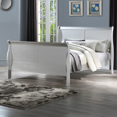 ACME 26697EK Louis Philippe III Eastern King Bed, Platinum (1Set/2Ctn) ACME Furniture