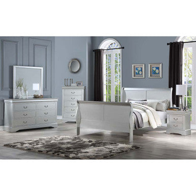 ACME 26700Q Louis Philippe III Queen Bed, Platinum (1Set/2Ctn) ACME Furniture