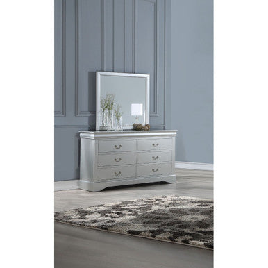 ACME 26704 Louis Philippe III Mirror, Platinum ACME Furniture