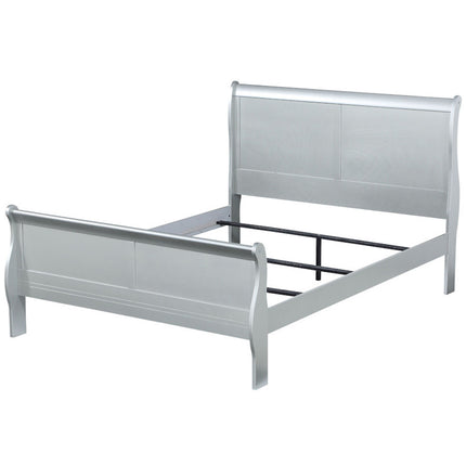 ACME 26727EK Louis Philippe Eastern King Bed, Platinum (1Set/2Ctn)