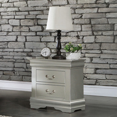 ACME 26733 Louis Philippe Nightstand, Platinum ACME Furniture