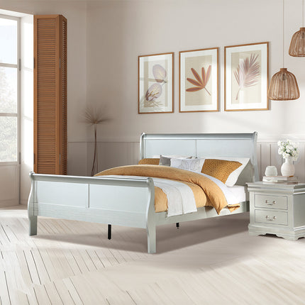 ACME 26740T Louis Philippe Twin Bed, Platinum (1Set/2Ctn)