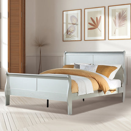 ACME 26740T Louis Philippe Twin Bed, Platinum (1Set/2Ctn)