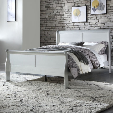 ACME 26745F Louis Philippe Full Bed, Platinum (1Set/2Ctn)