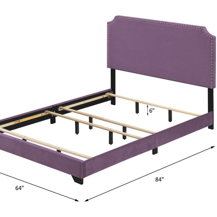 ACME 26750Q Haemon Queen Bed - Light Purple Fabric, Light Purple Fabric