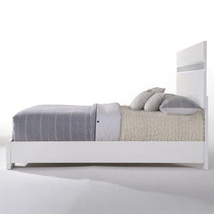 ACME 26767EK Naima II Eastern King Bed, White (High Gloss) (1Set/2Ctn)