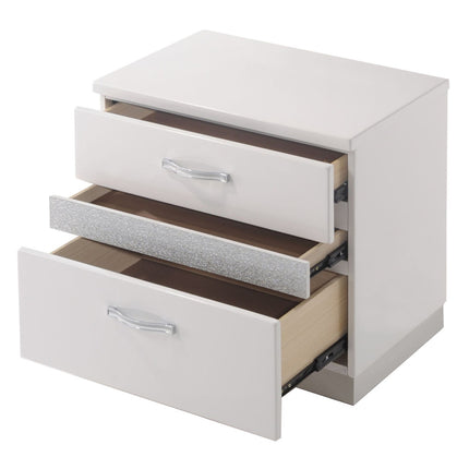ACME 26773 Naima II Nightstand, White (High Gloss)