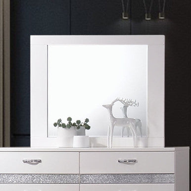 ACME 26774 Naima II Mirror, White (High Gloss) ACME Furniture