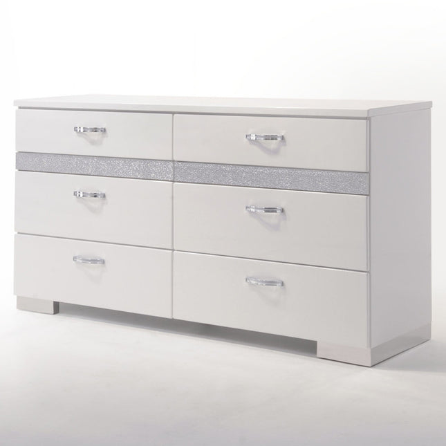ACME 26775 Naima II Dresser, White (High Gloss)