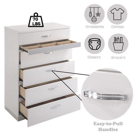 ACME 26776 Naima II Chest, White (High Gloss)