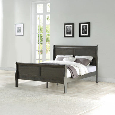 ACME 26787EK Louis Philippe Eastern King Bed, Dark Gray (1Set/2Ctn) ACME Furniture