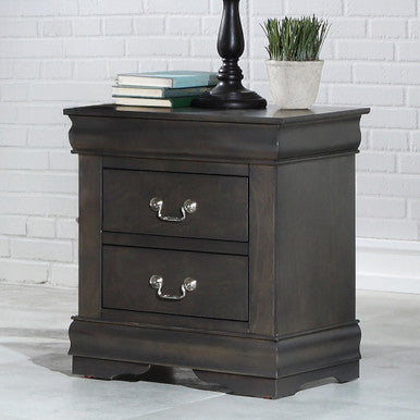 ACME 26793 Louis Philippe Nightstand, Dark Gray ACME Furniture