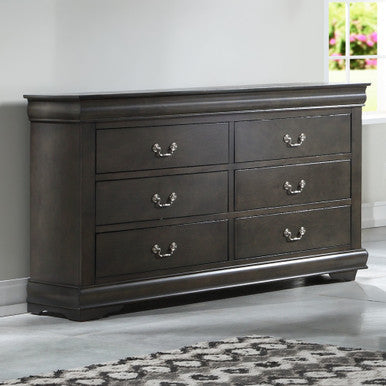ACME 26795 Louis Philippe Dresser, Dark Gray ACME Furniture