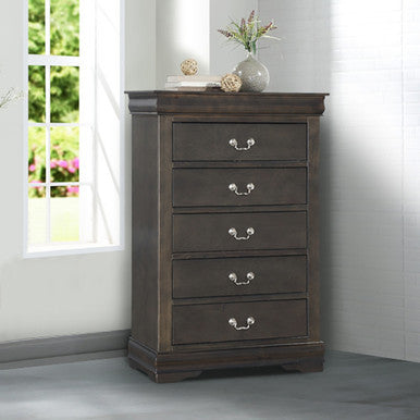 ACME 26796 Louis Philippe Chest, Dark Gray ACME Furniture