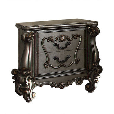ACME 26843 Versailles Nightstand, Antique Platinum ACME Furniture