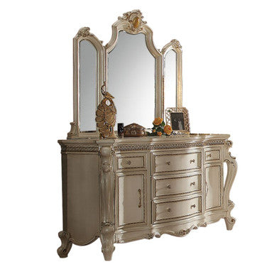 ACME 26904 Picardy Mirror, Antique Pearl ACME Furniture