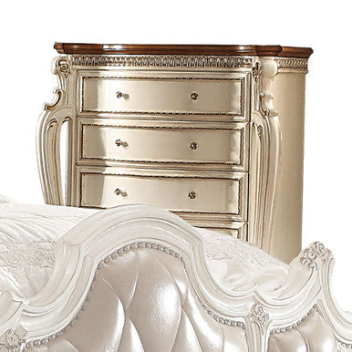 ACME 26906 Picardy Chest, Antique Pearl & Cherry Oak ACME Furniture