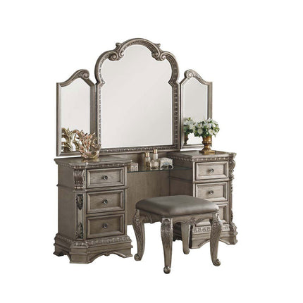 ACME 26940 Northville Vanity Desk, Antique Silver (1Set/3Ctn)