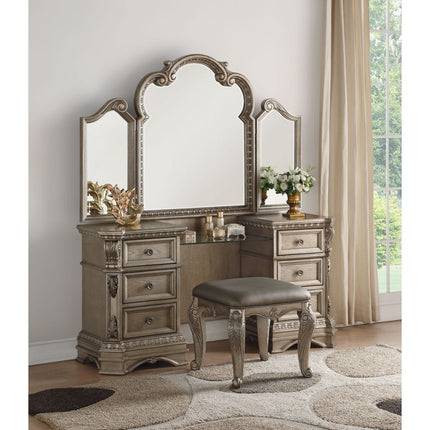 ACME 26940 Northville Vanity Desk, Antique Silver (1Set/3Ctn)