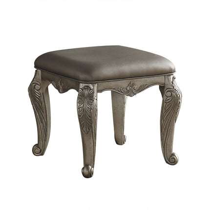 ACME 26943 Northville Vanity Stool, PU & Antique Silver