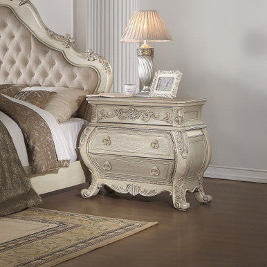 ACME 27013 Ragenardus Nightstand, Antique White ACME Furniture