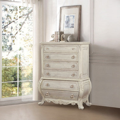 ACME 27016 Ragenardus Chest, Antique White ACME Furniture