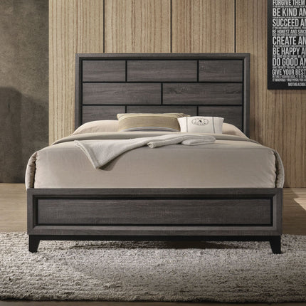 ACME 27047EK Valdemar Eastern King Bed, Weathered Gray (1Set/2Ctn)