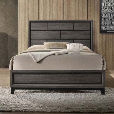 ACME 27050Q Valdemar Queen Bed, Weathered Gray (1Set/2Ctn) ACME Furniture