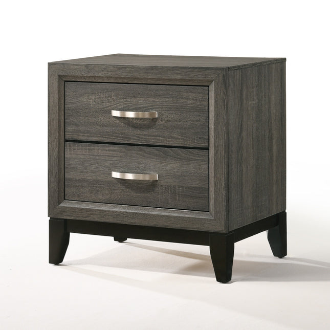 ACME 27053 Valdemar Nightstand, Weathered Gray