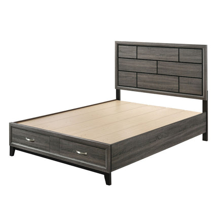 ACME 27060Q Valdemar Queen Bed with Storage, Weathered Gray  2