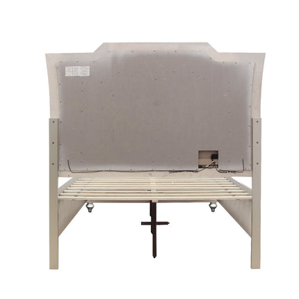 ACME 27227EK Kaitlyn Eastern King Bed, PU & Champagne (1Set/4Ctn)