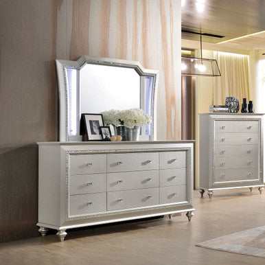ACME 27234 Kaitlyn Mirror, LED & Champagne ACME Furniture