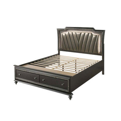 ACME 27280Q Kaitlyn Queen Bed, PU & Champagne (1Set/4Ctn) ACME Furniture