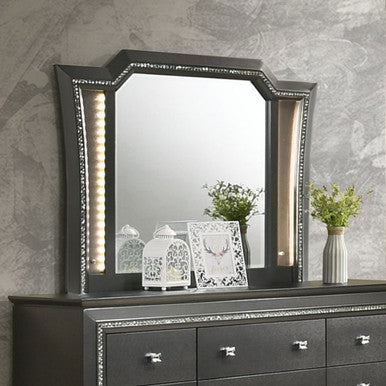 ACME 27284 Kaitlyn Mirror, LED & Champagne ACME Furniture