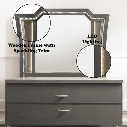 ACME 27284 Kaitlyn Mirror, LED & Champagne