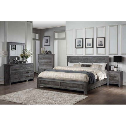 ACME 27320Q Vidalia Queen Bed, Rustic Gray Oak  1