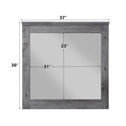 ACME 27324 Vidalia Mirror, Rustic Gray Oak