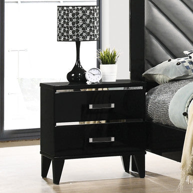 ACME 27413 Chelsie Nightstand Black Finish ACME Furniture